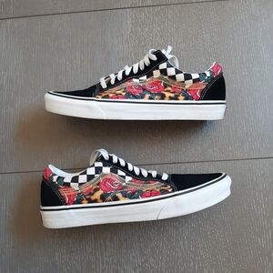 Vans Old Skool Rose And Leopard Suede & Canvas Unisex Lace Up sneakers